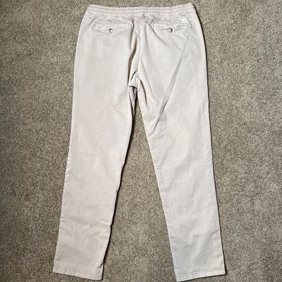 Marine Layer Jogger Pants Men XL Tan Saturday Joggers Slim Fit Twill Sustainable - Picture 6 of 11